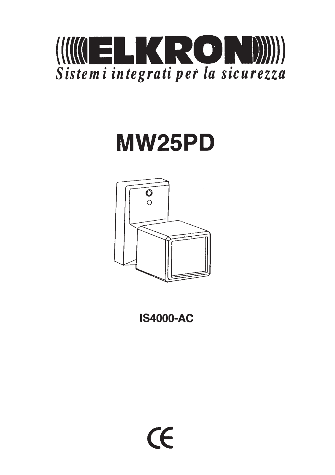 Elkron MW25PD Instructions Manual