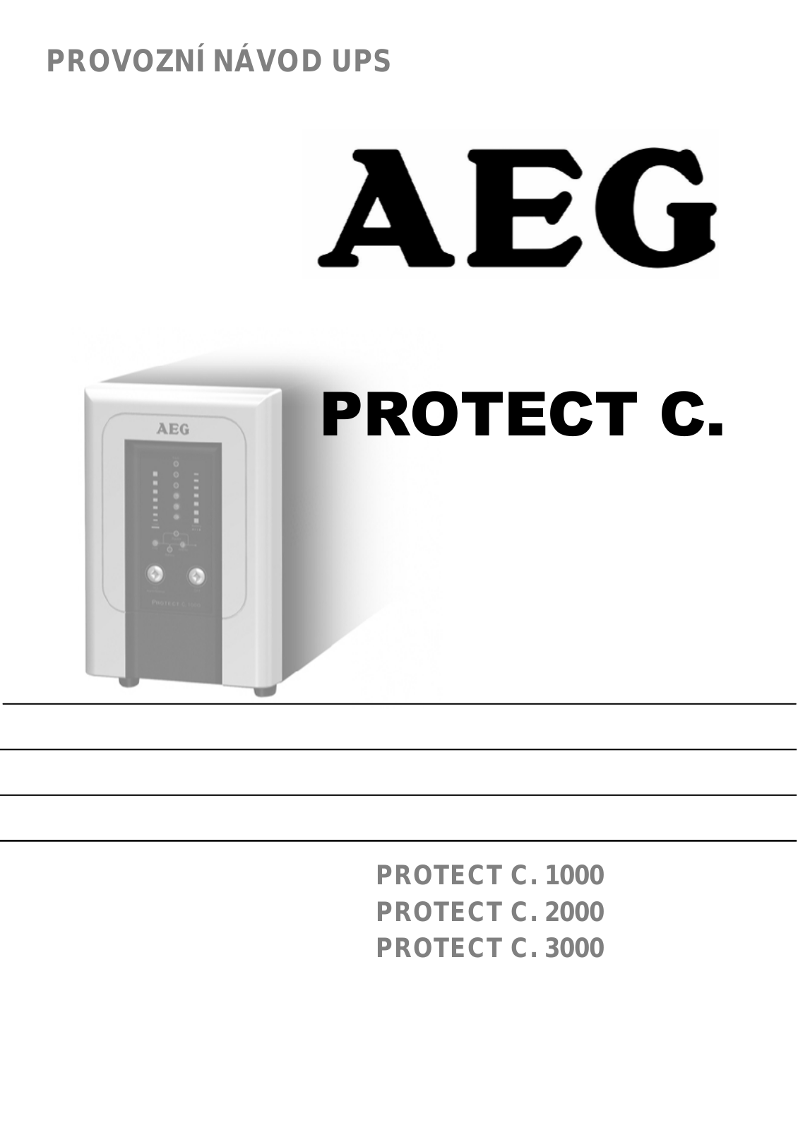 AEG 1000 User Manual