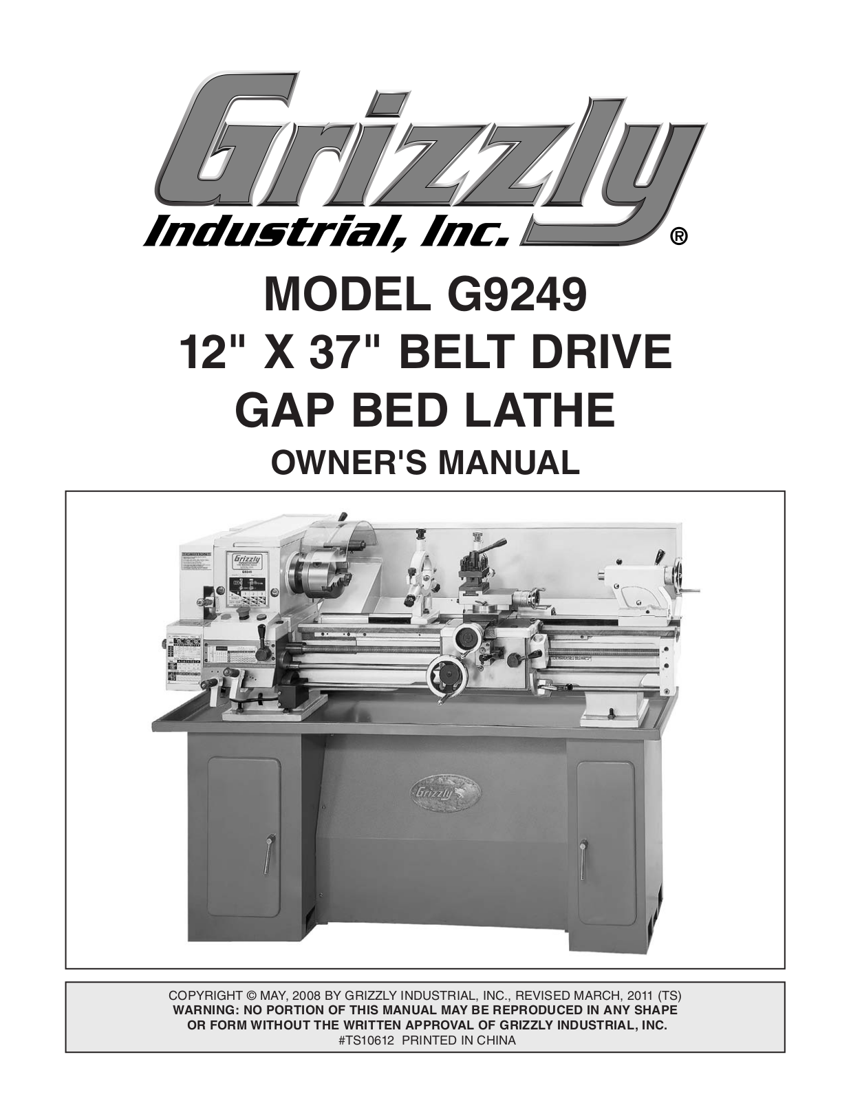 Grizzly G9249 User Manual