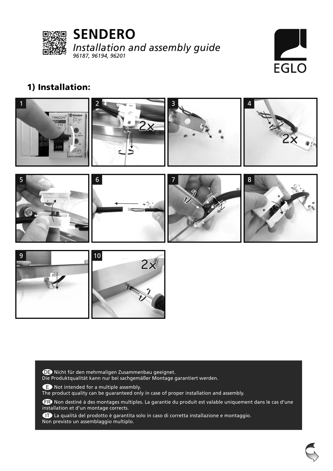 Eglo 96194 operation manual