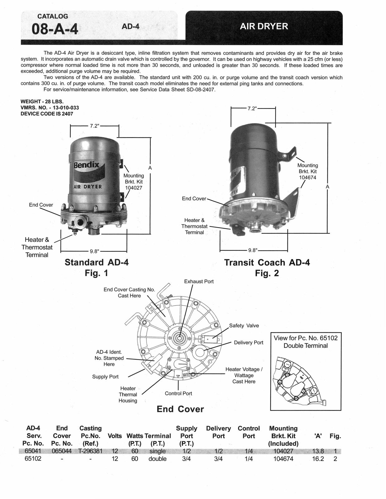 BENDIX 08-A-4 User Manual