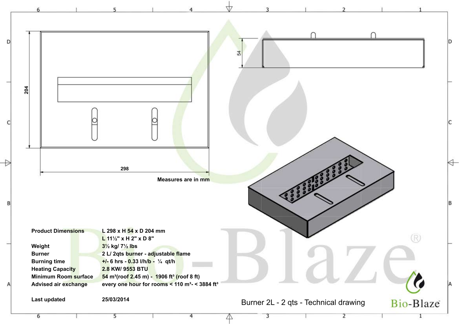 Bio-Blaze BBB2 Technical Drawing - ManualMachine.com