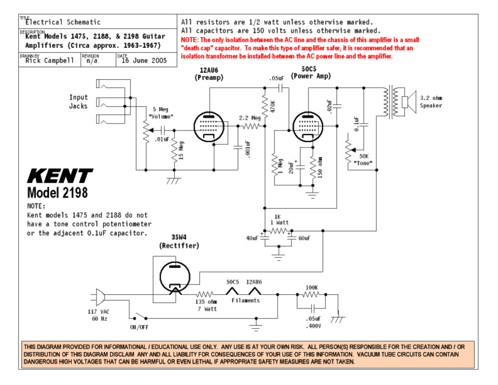 Kent 2198 schematic