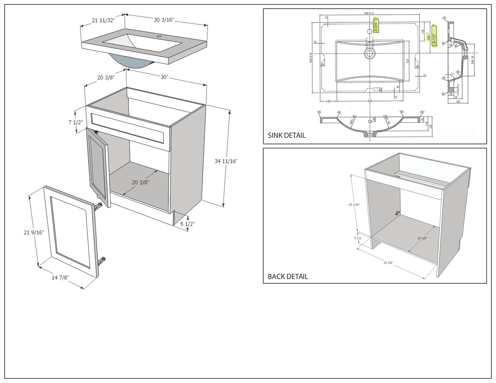 Sand & Stable CUKB1027 Dimensions - ManualMachine.com