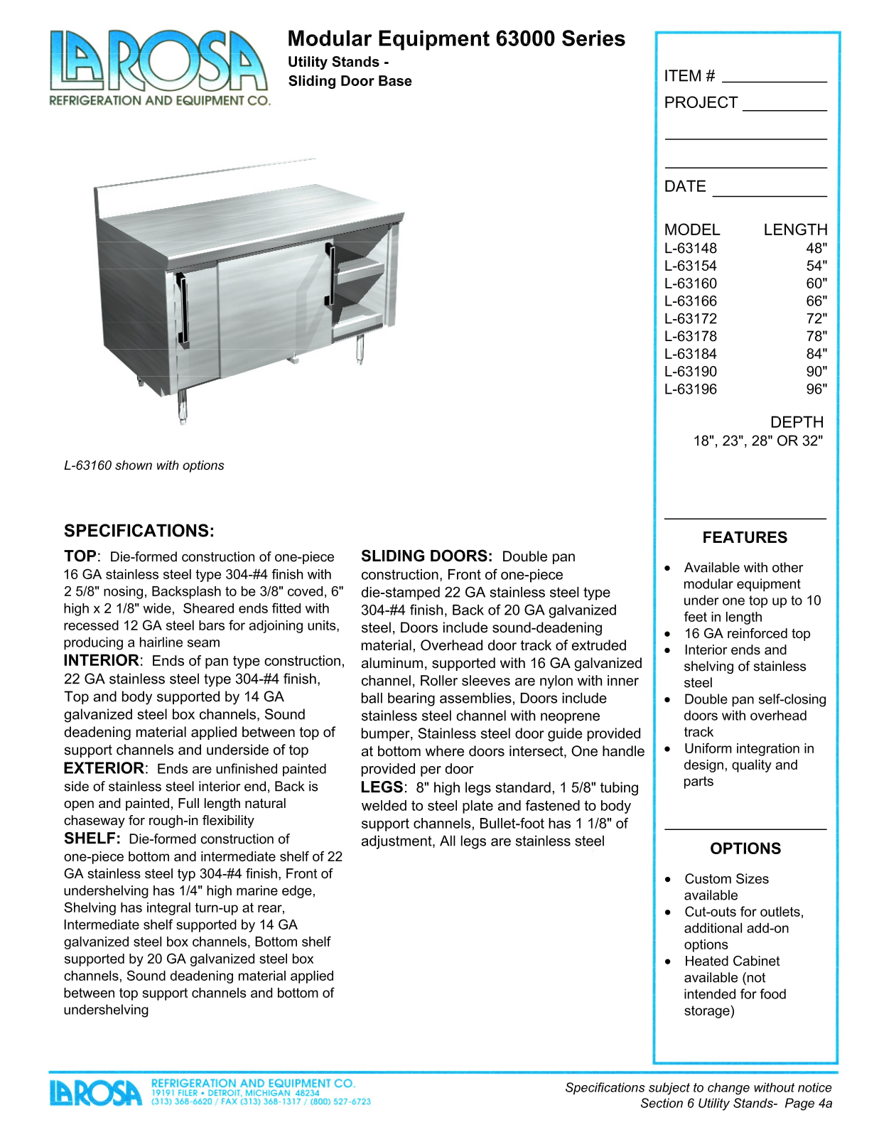 Larosa L-63154 User Manual