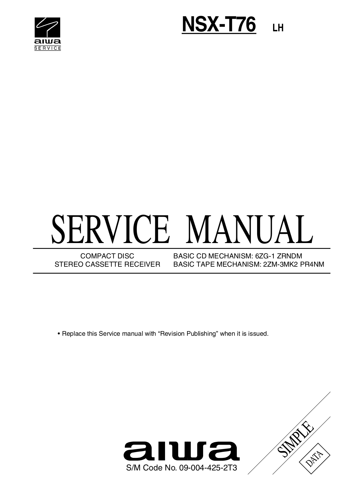 AIWA NSX-T76 Service Manual