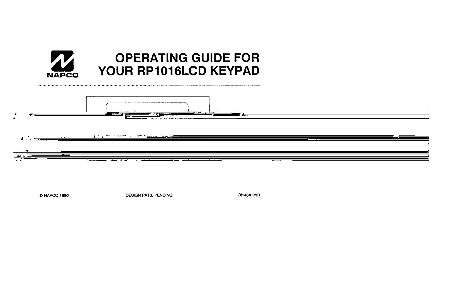 Napco RP1016LCD operating Manual