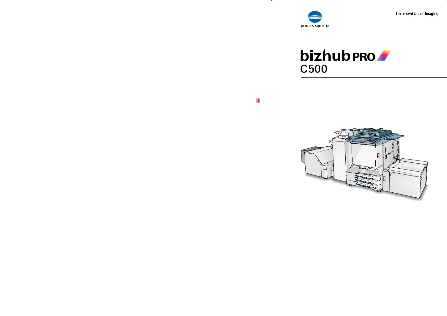 Konica minolta BIZHUB PRO C500 User Manual