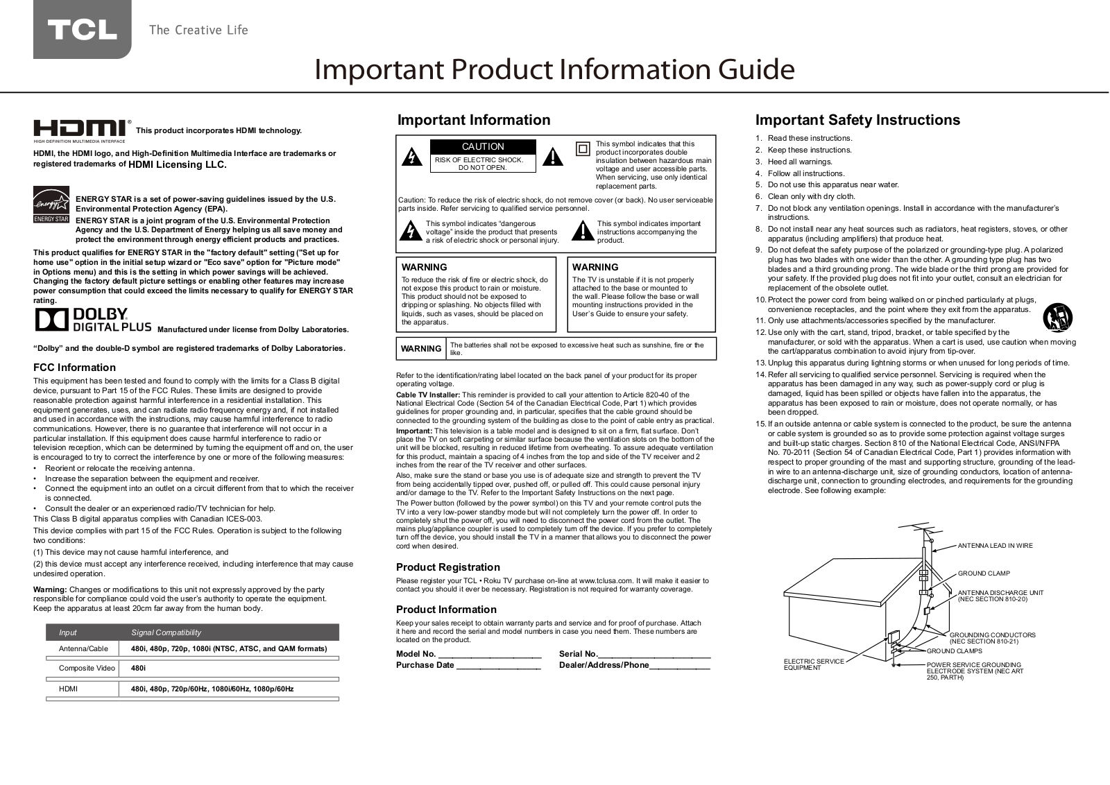 TTE Technology 32S3800 User Manual