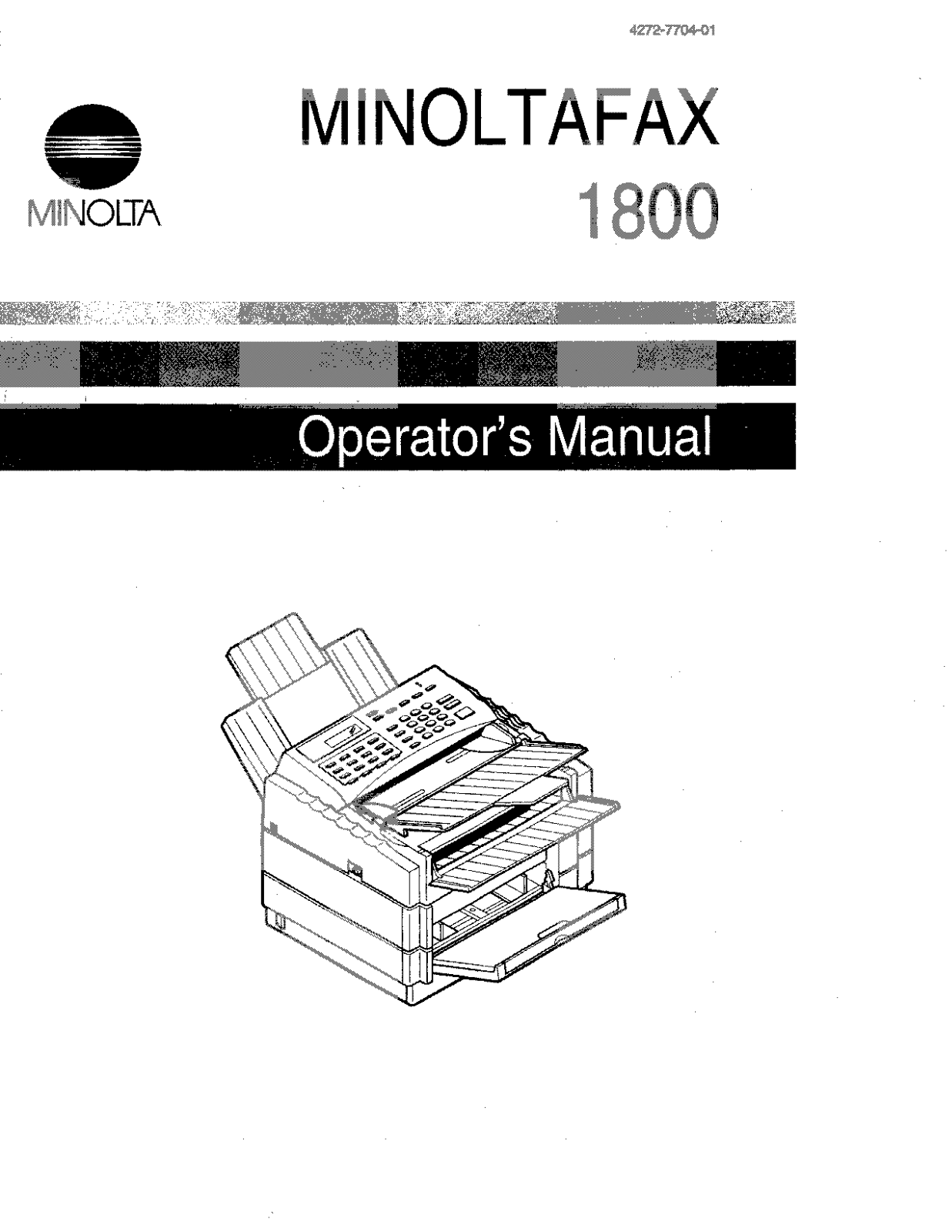 Minolta 1800 Operator’s Manual