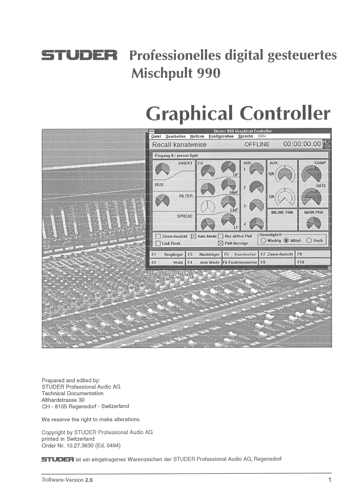 Studer 990-GC Service manual