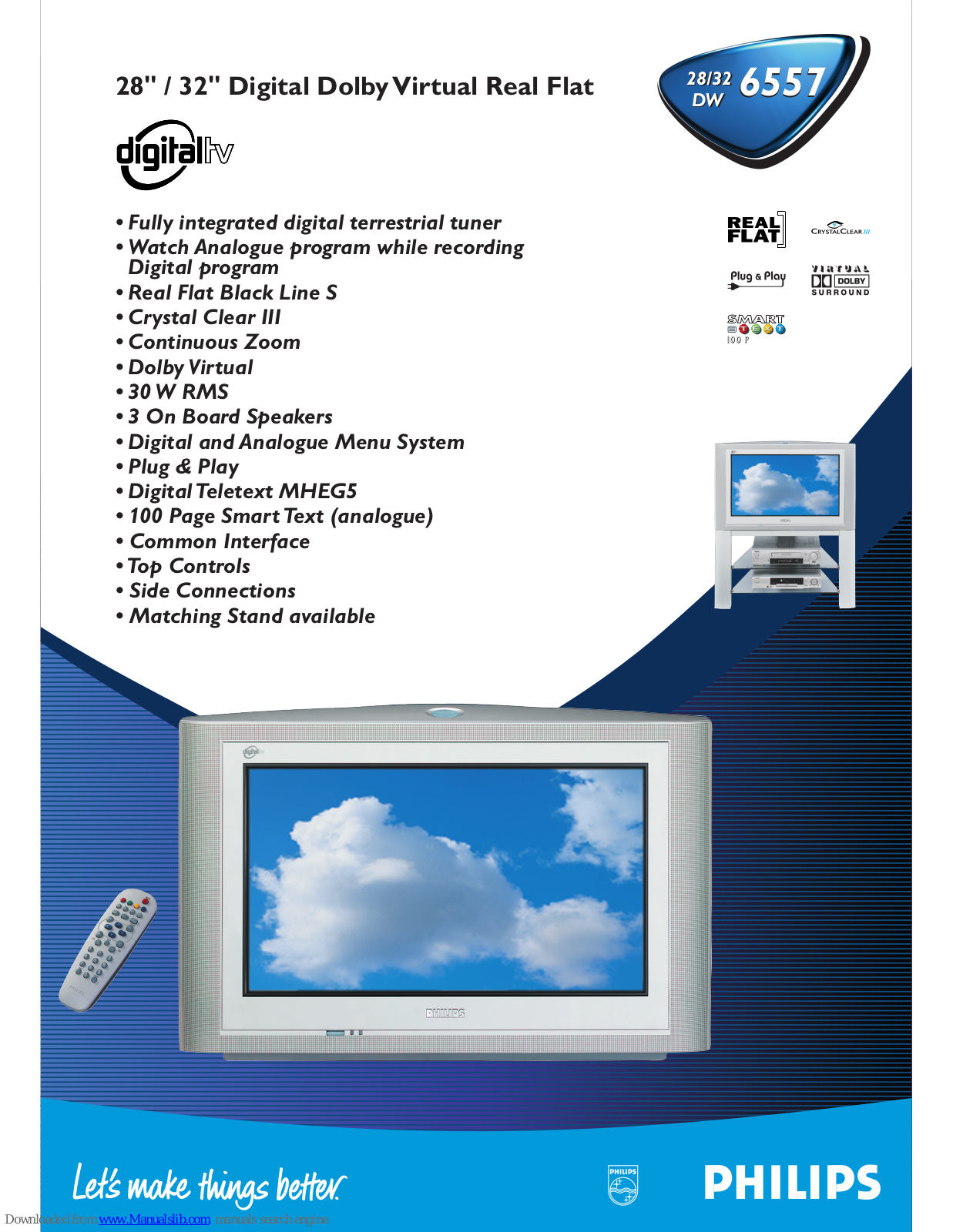 Philips 28/32 DW 6557, 32DW6557, 28DW6557 Specifications - ManualMachine.com
