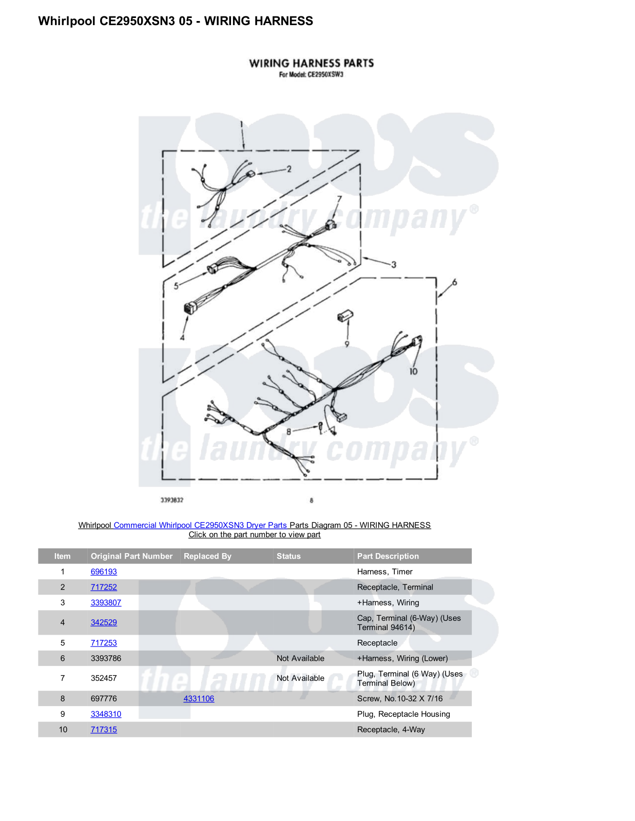 Whirlpool CE2950XSN3 Parts Diagram