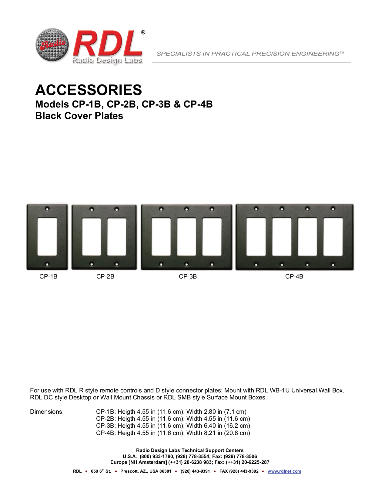RDL CP-1B, CP-2B, CP-3B User Manual - ManualMachine.com