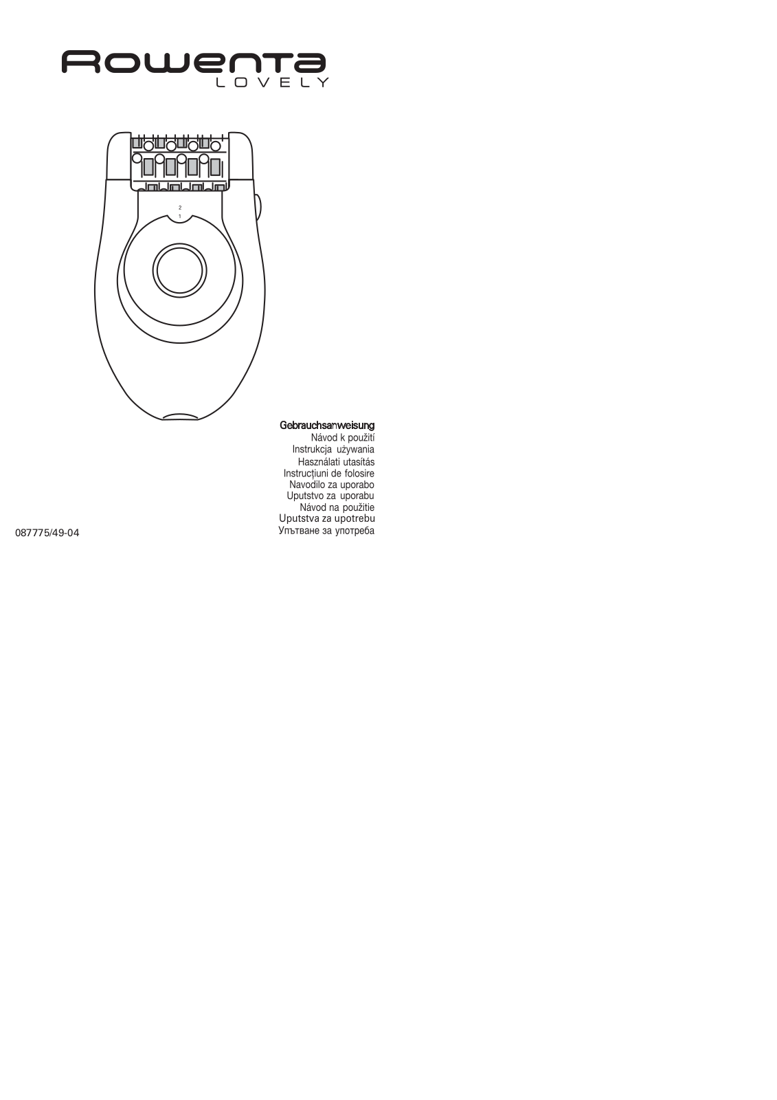 Rowenta EP 4760D0, EP 4630D0, EP 2610D0 User Manual