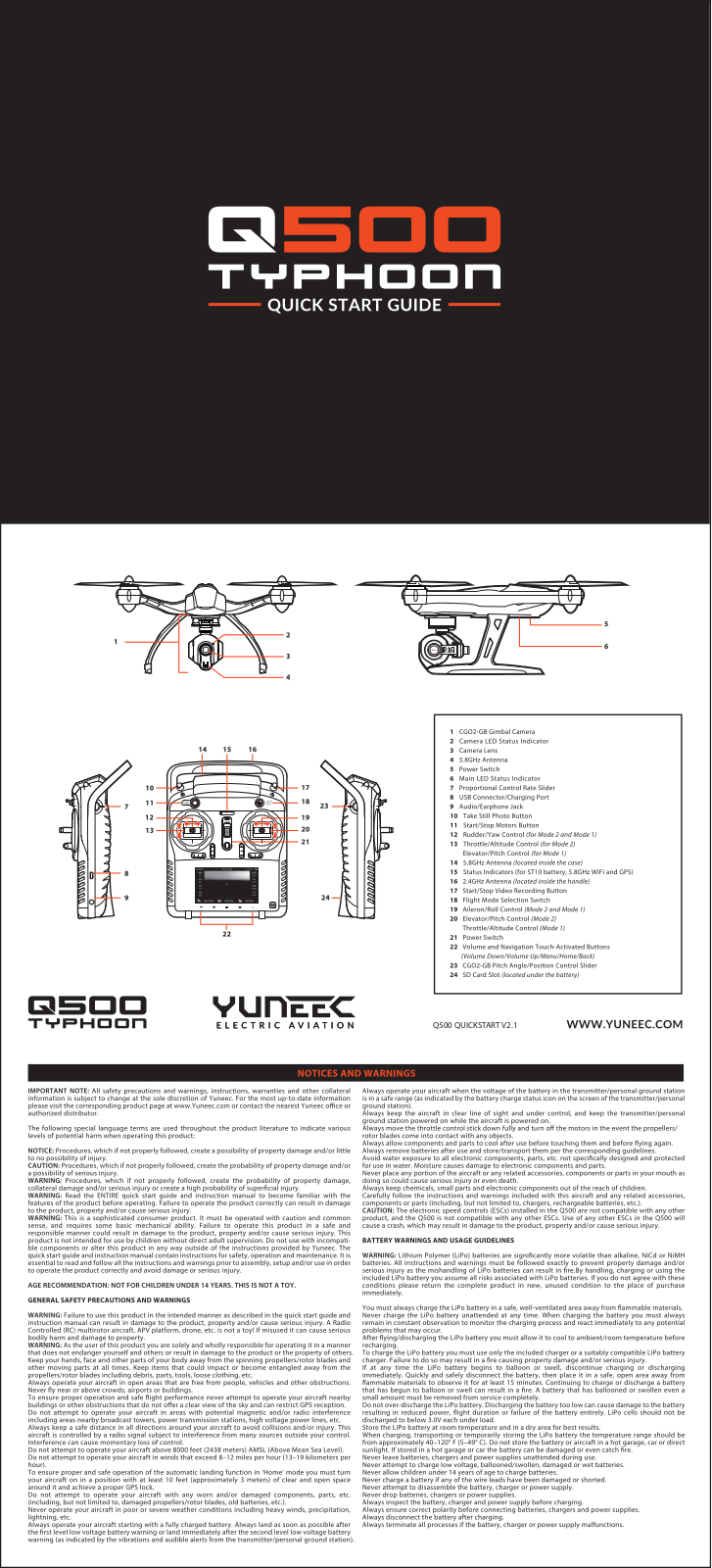 Yuneec TYPHOON Q500 User guide