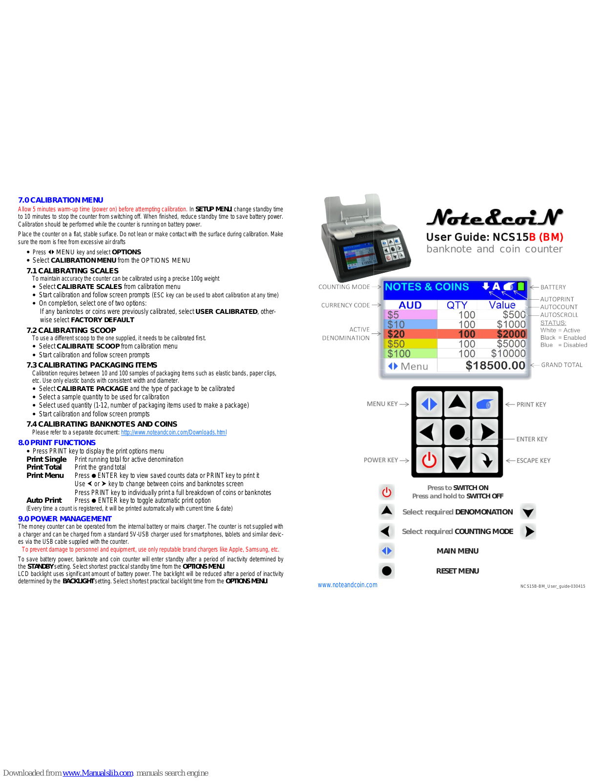 Note&coiN NCS15BM, NCS15B User Manual - ManualMachine.com