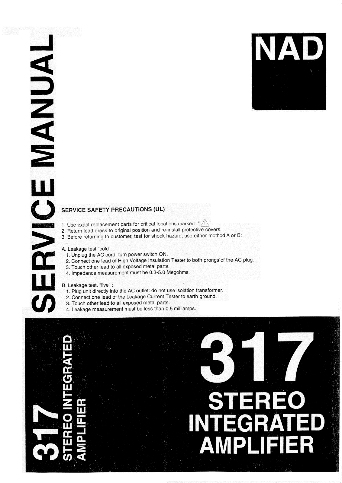 NAD 317 Service manual