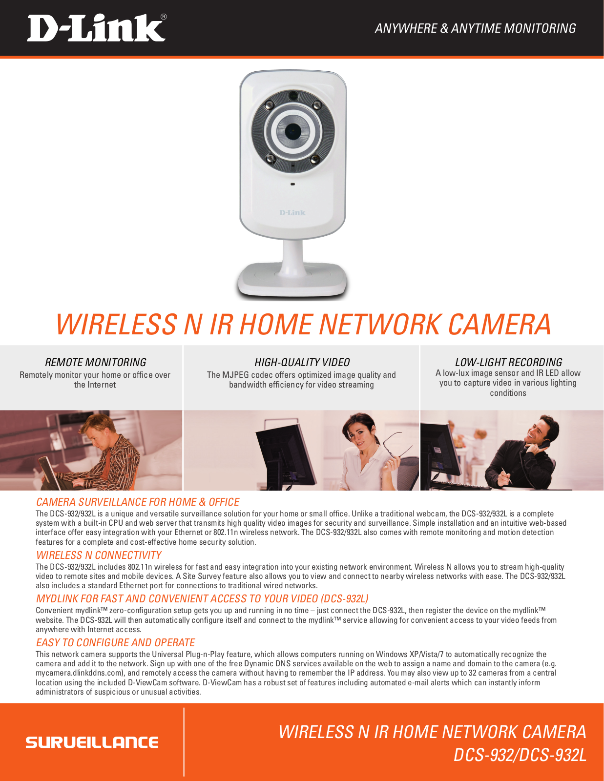 D-Link DCS-932L/B Product Data Sheet