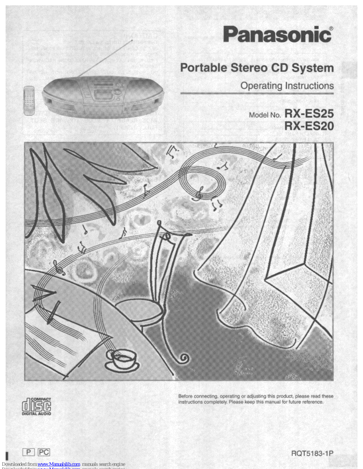 Panasonic RX-EX20, RX-ES20 Operating Instructions Manual