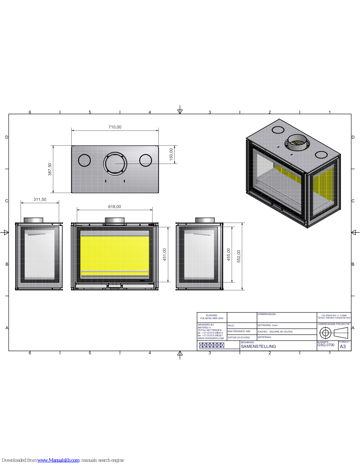 WANDERS SQUARE 68 TRILATERAL - SCHEMATICS User Manual