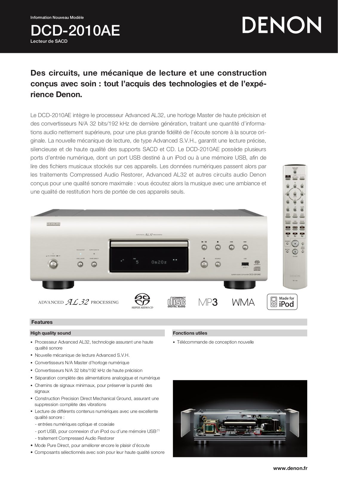 Denon DCD-2010AE Technical Description