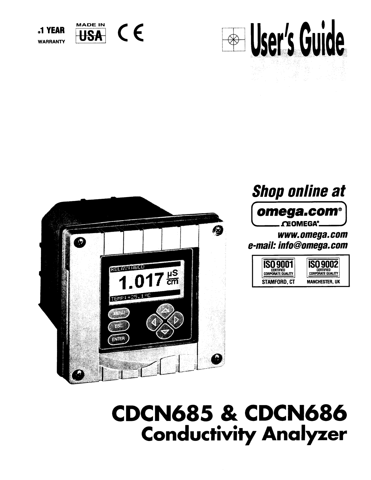 Omega CDCN685, CDCN686 User guide - ManualMachine.com