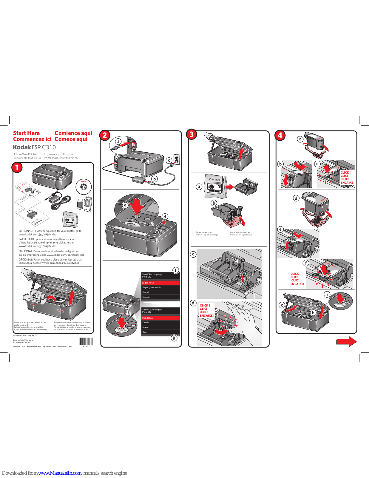 Kodak ESP C310 - ANNEXE 284 Quick Manual