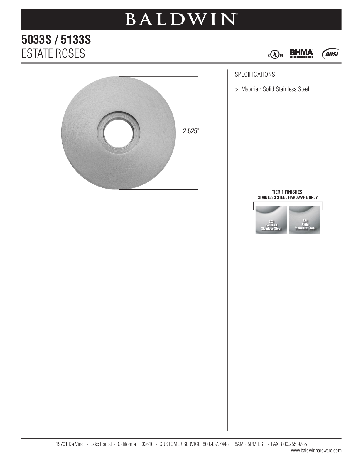 Baldwin 5033s, 5133s User Manual