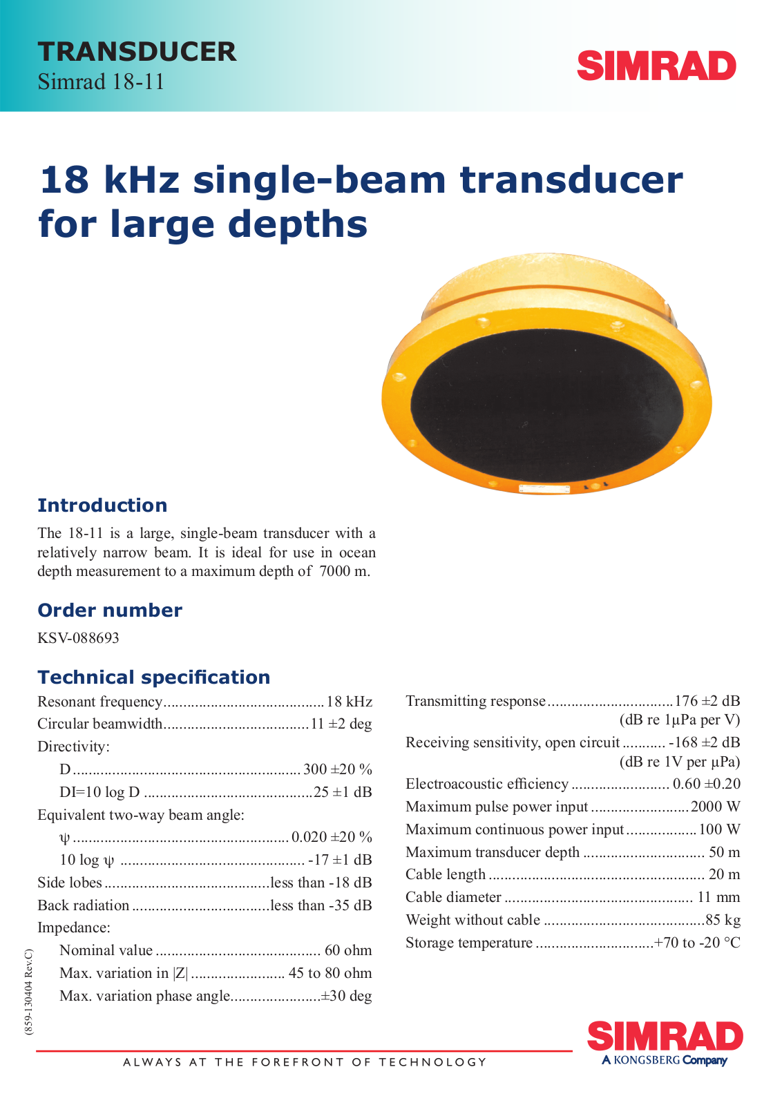 Simrad 18-11 DATASHEET - ManualMachine.com