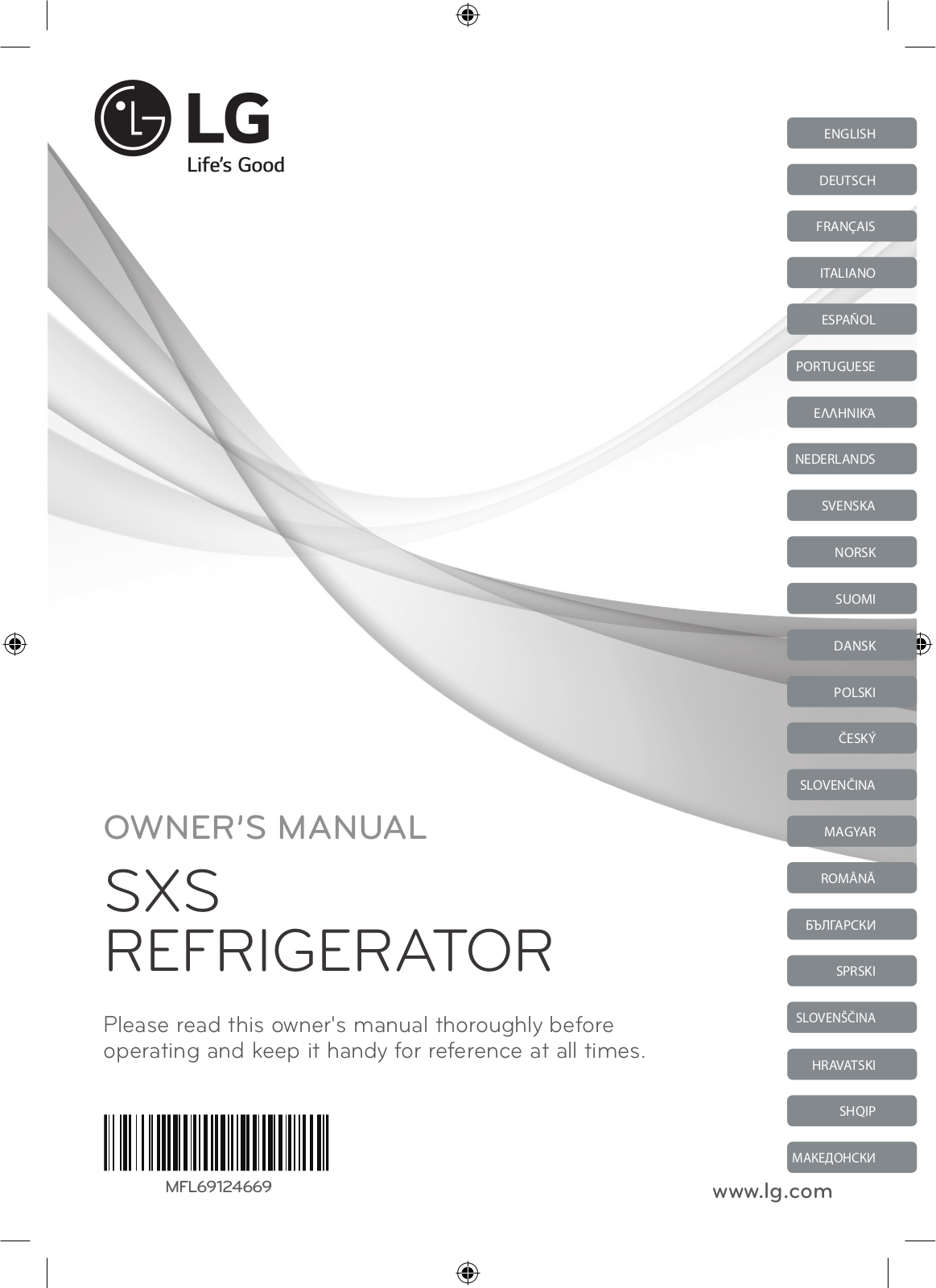 LG GSL360ICEZ operation manual