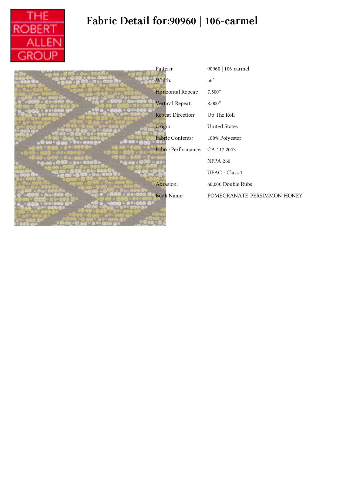 Duralee CRAL4478 Specifications - ManualMachine.com
