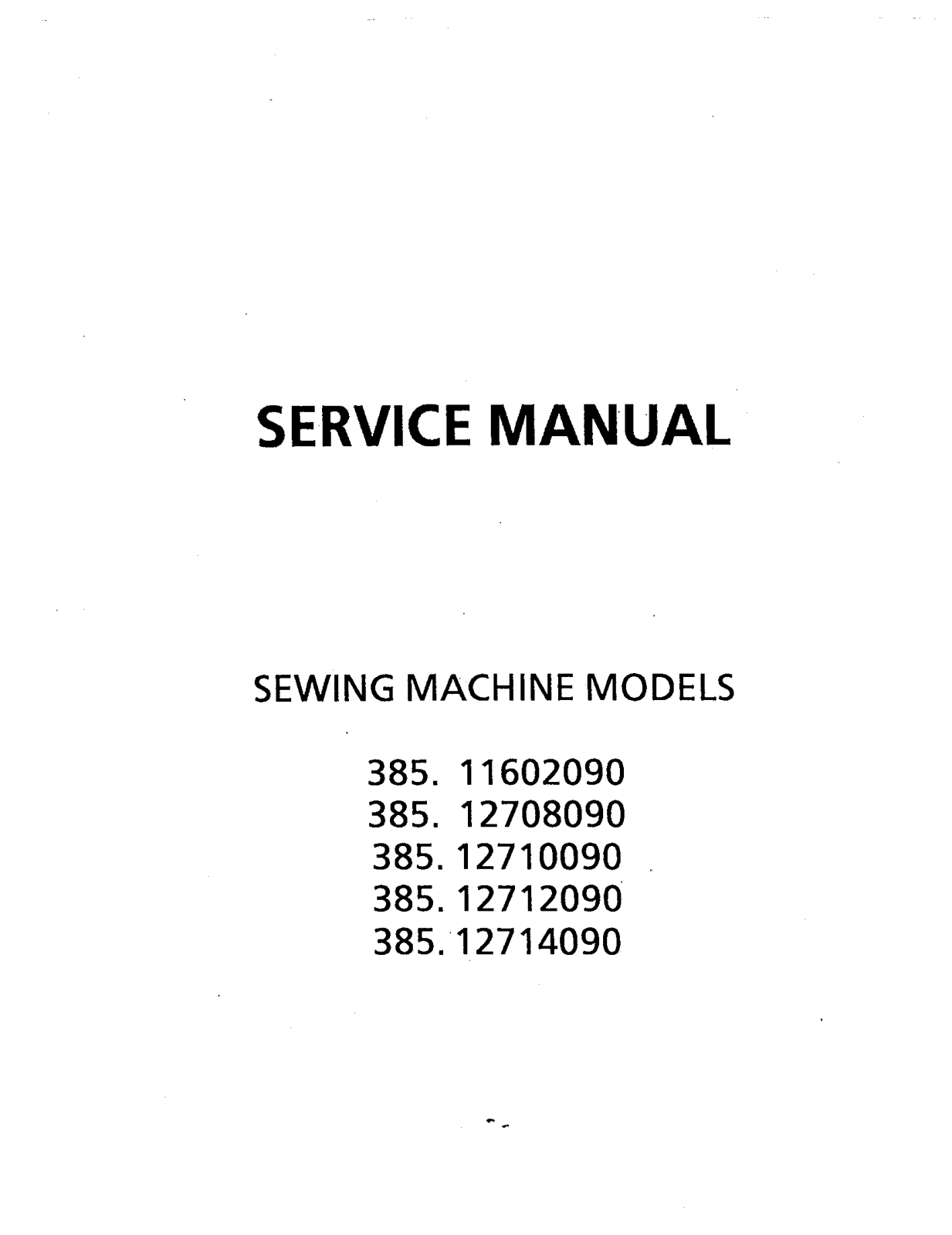 Kenmore 385.12708090 User Manual