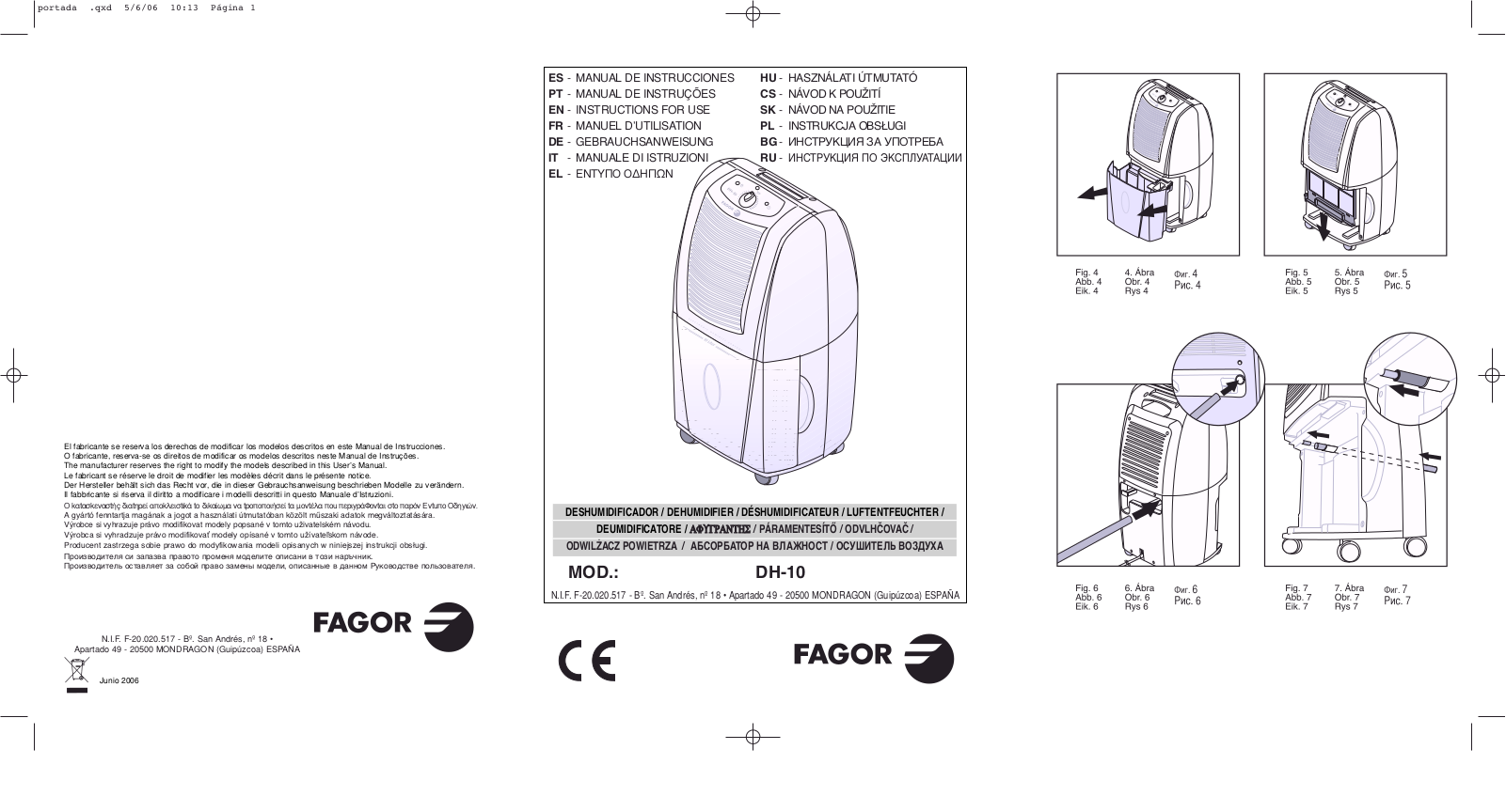 FAGOR DH-10 User Manual