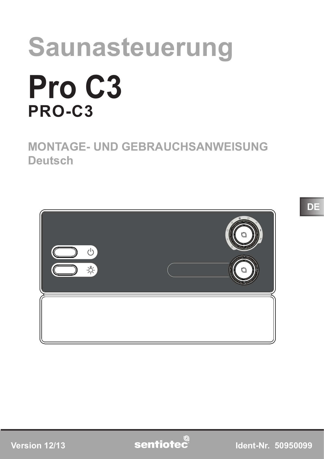 Sentiotec Pro C3, Pro C2 Instructions For Installation And Use Manual