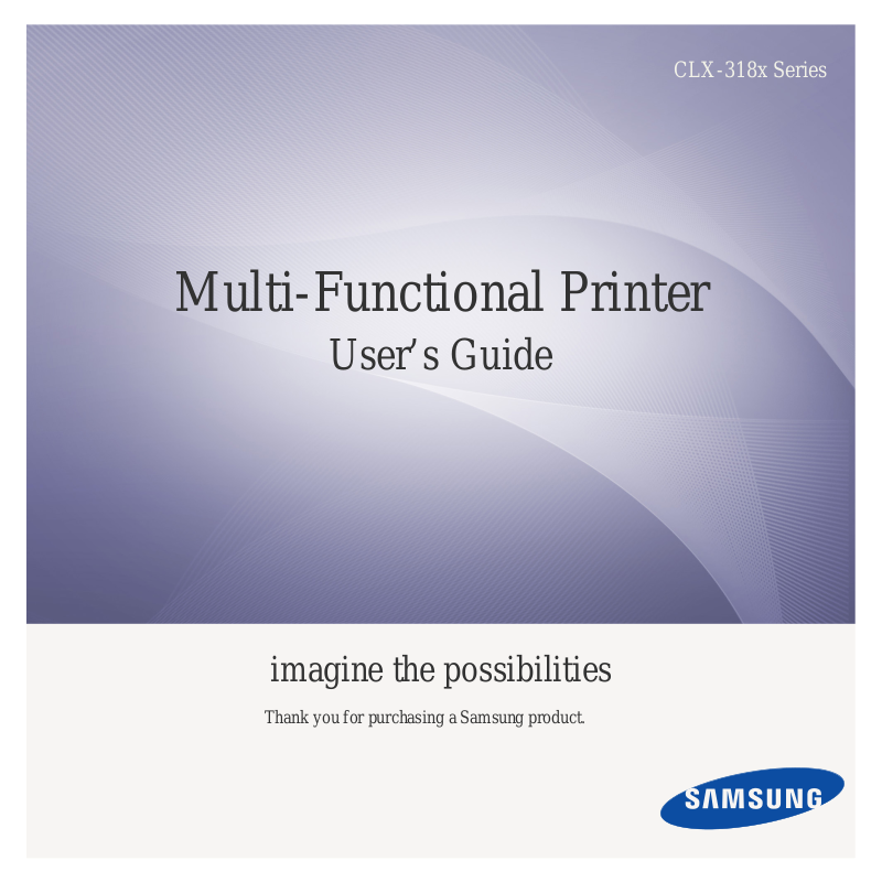 Samsung CLX-3185, CLX-3185FN, CLX-3185FW, CLX-3185N, CLX-3185W User Guide