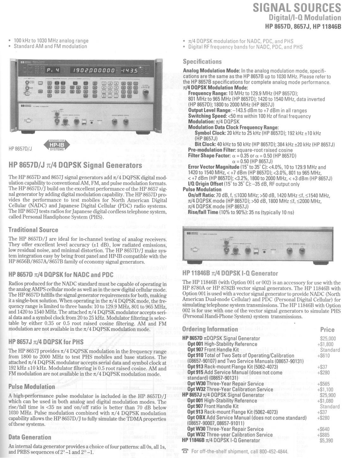 Keysight (Agilent) 8657D Data Sheet