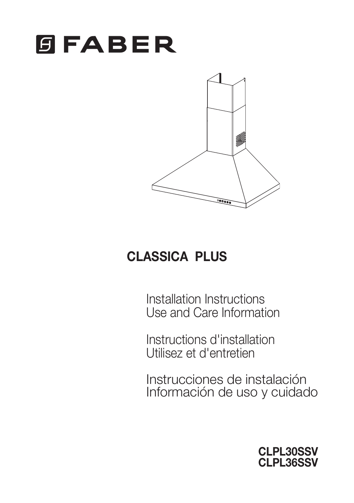 Faber CLPL30SSV Installation manual