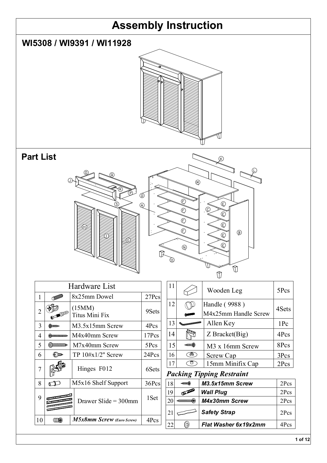 Sand & Stable W006928042 Installation & Assembly - ManualMachine.com