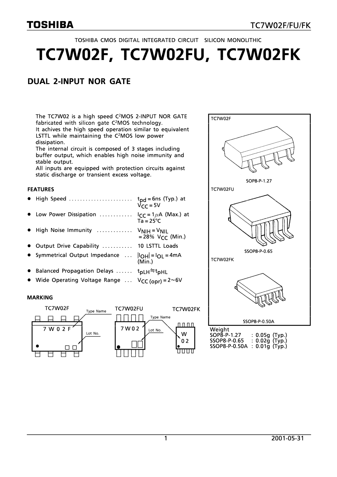 Toshiba TC07W02F, TC07W02FK, TC07W02FU Schematic