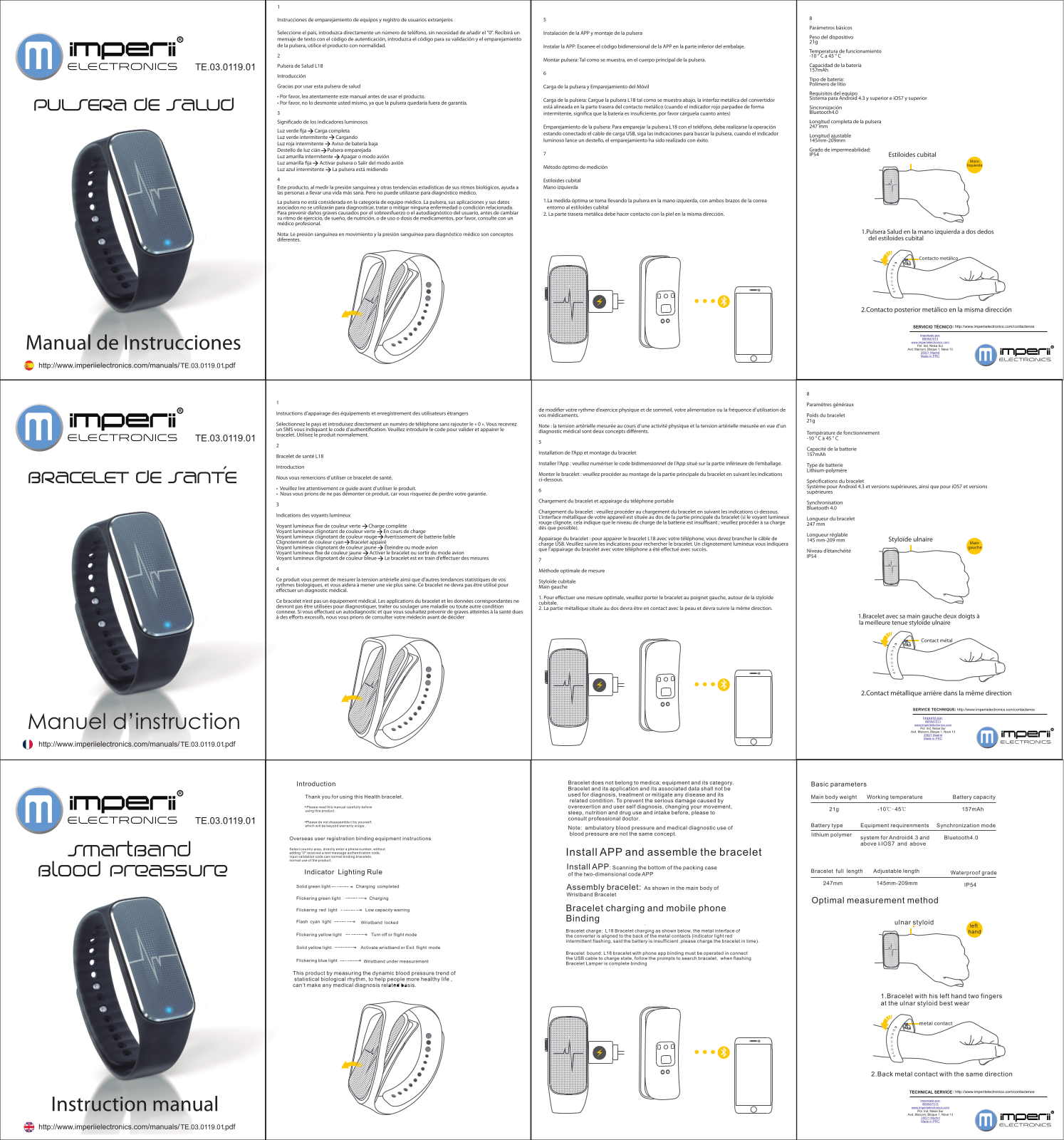 imperii electronics Blood Pressure SmartBand Instruction Manual