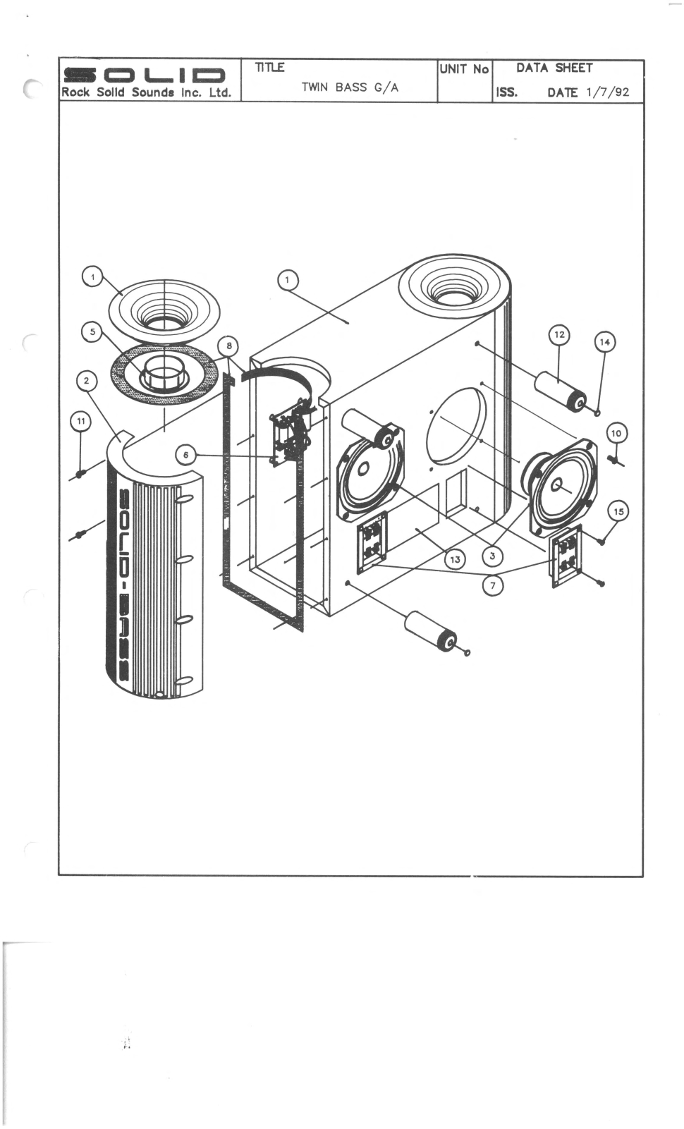 Bowers and Wilkins TwinBass Service manual