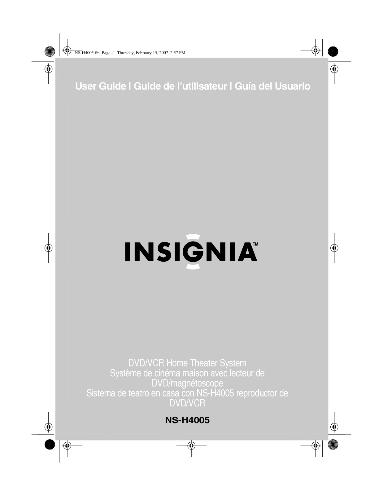 LG NS-H4005 User Manual