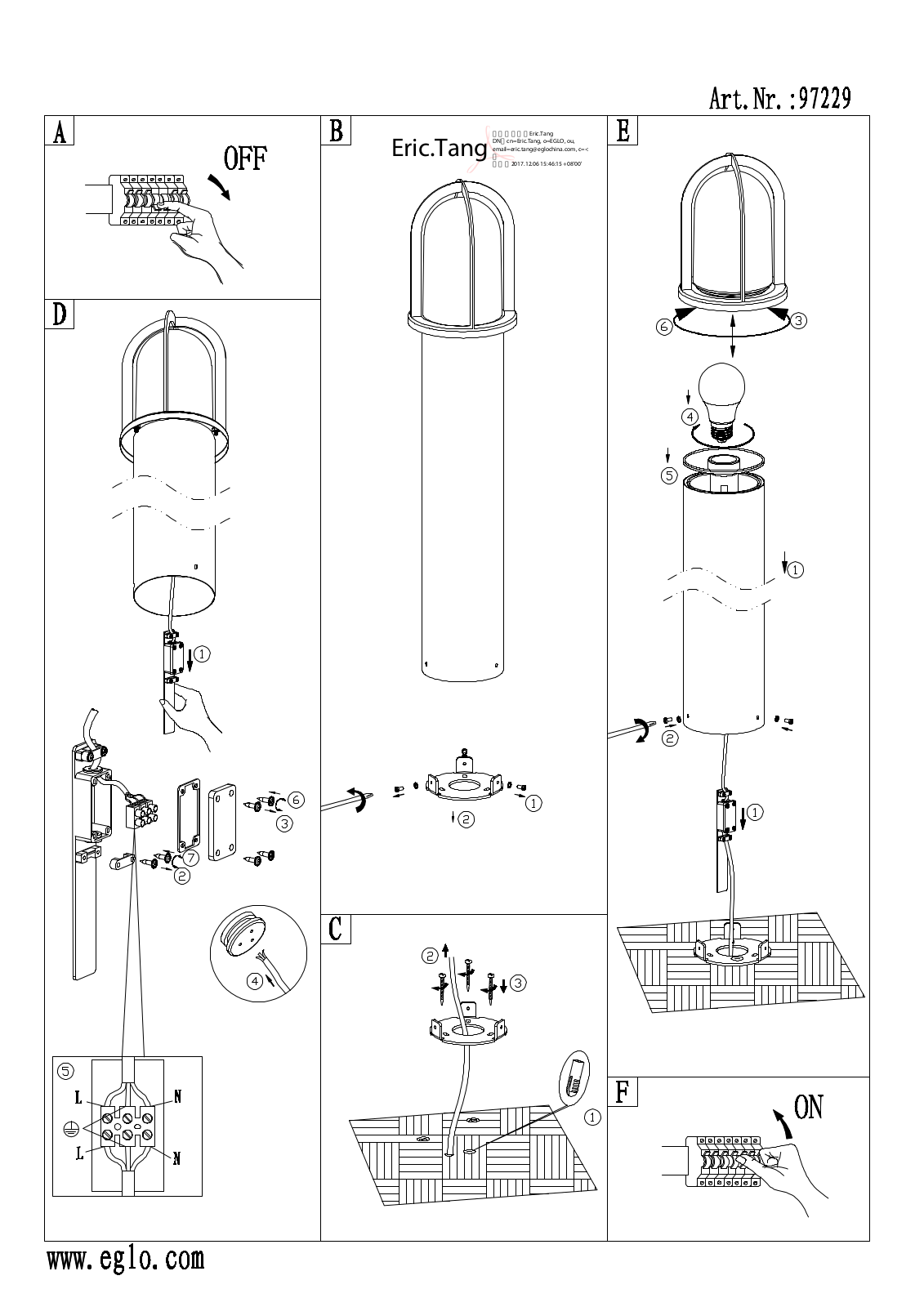 Eglo 97229 Service Manual