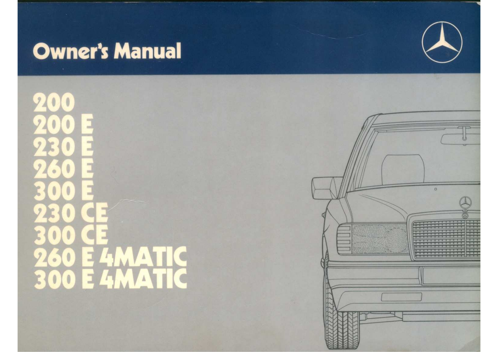 Mercedes E 200, E 230, CE 300, CE 230, 200 User Manual