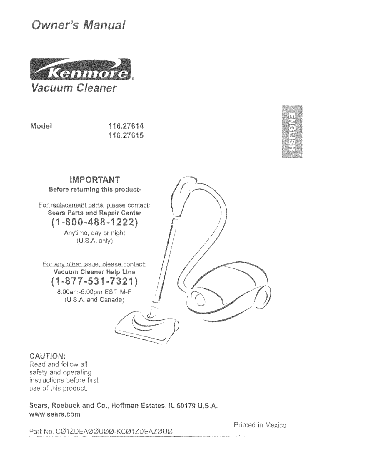 Kenmore 116.27615 User Manual - ManualMachine.com