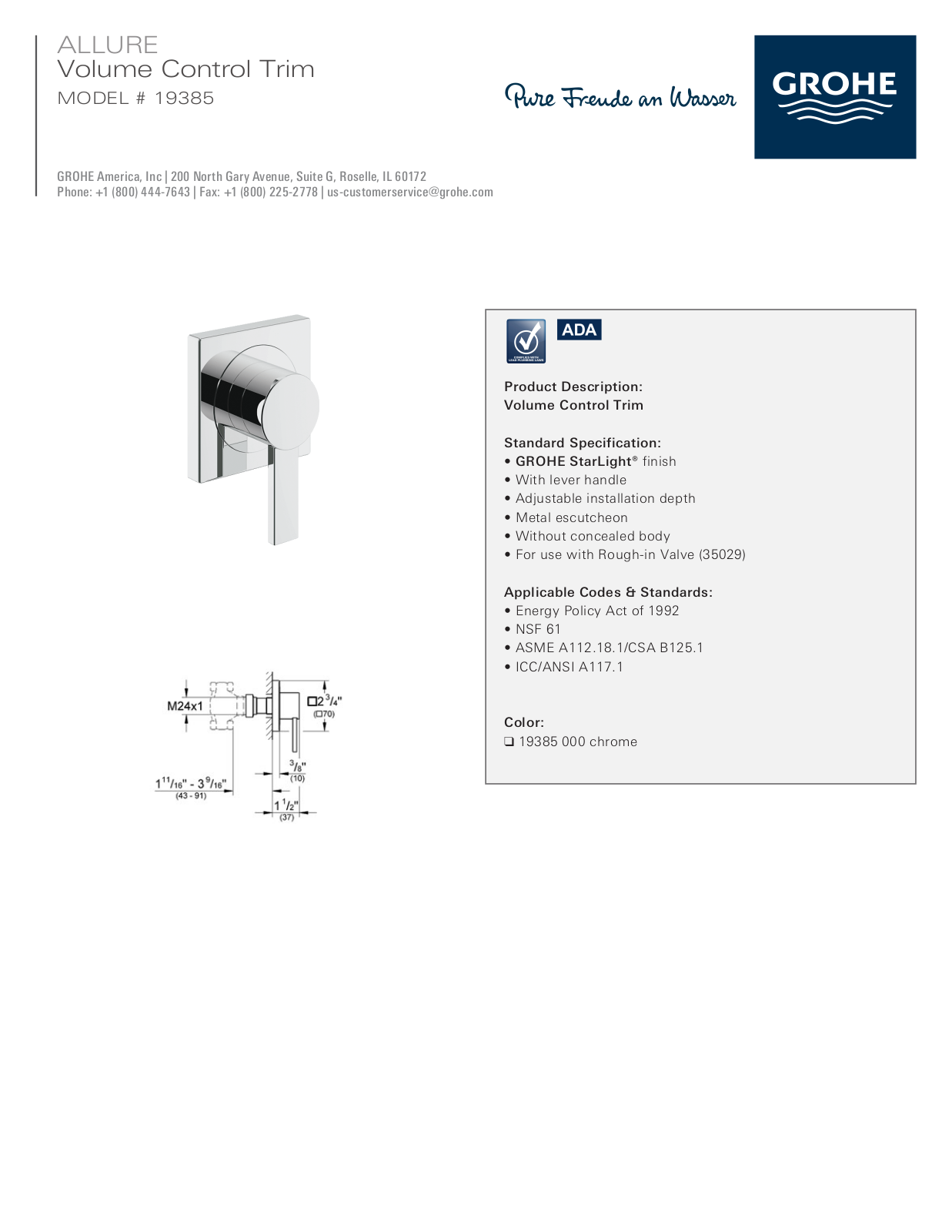 GROHE GRH4058 Specifications - ManualMachine.com