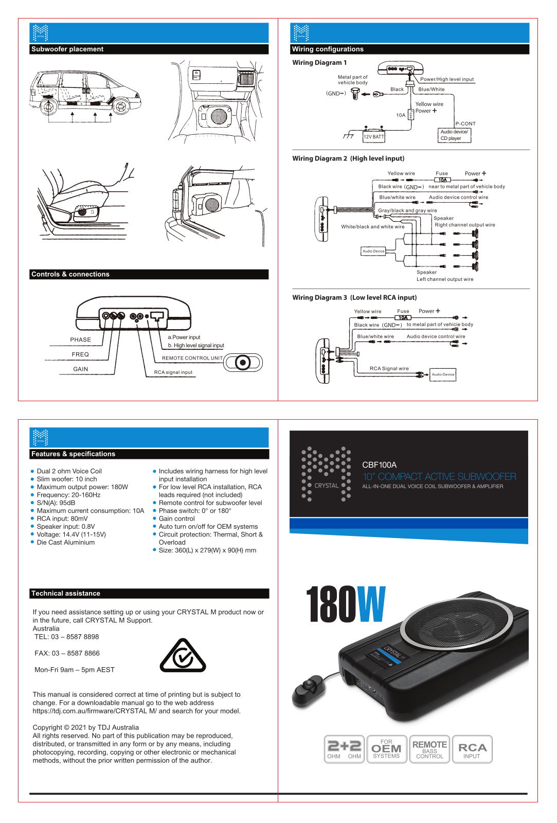 CRYSTAL M CBF100A User Manual - ManualMachine.com
