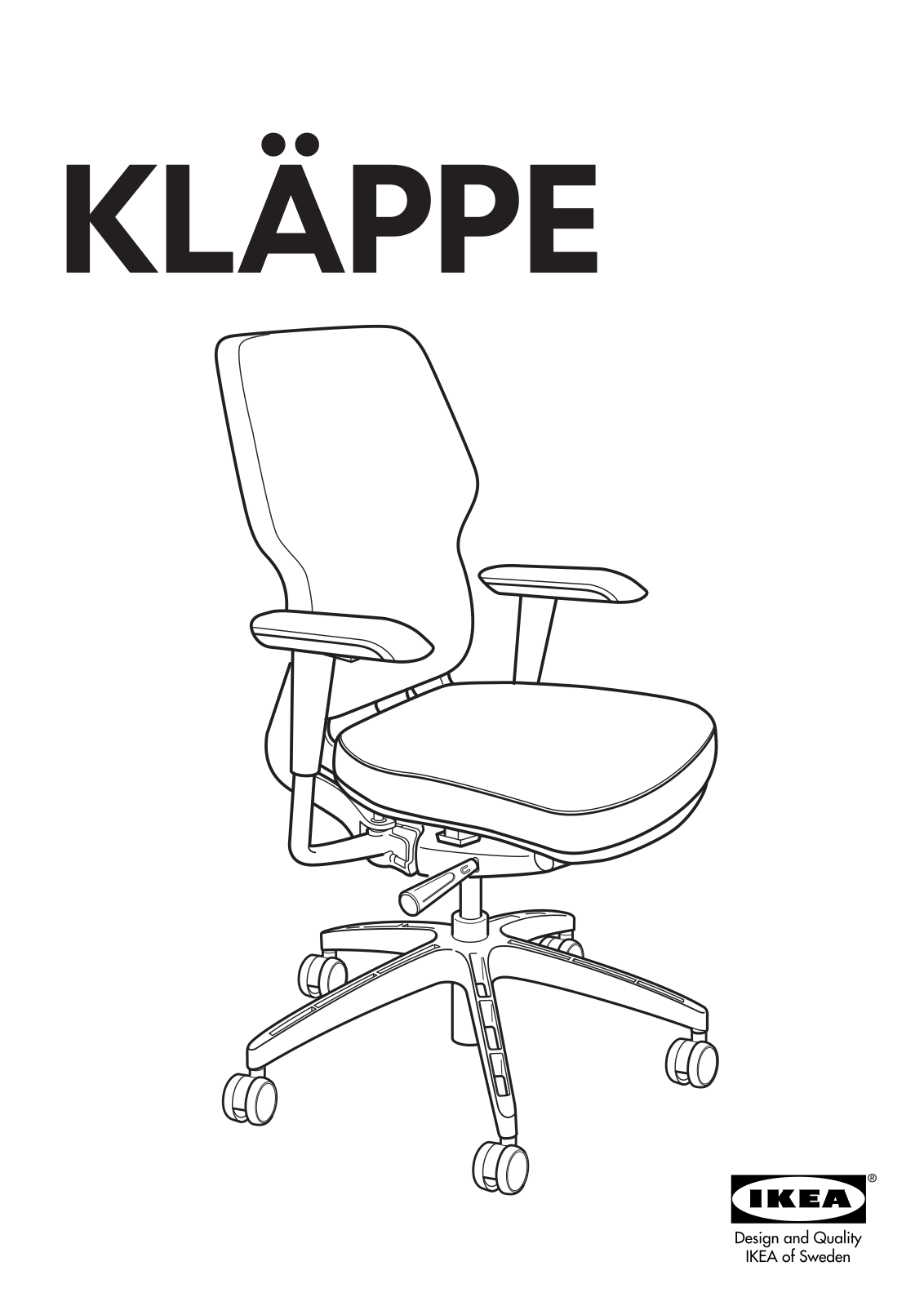 IKEA KLÃPPE SWIVEL CHAIR Assembly Instruction