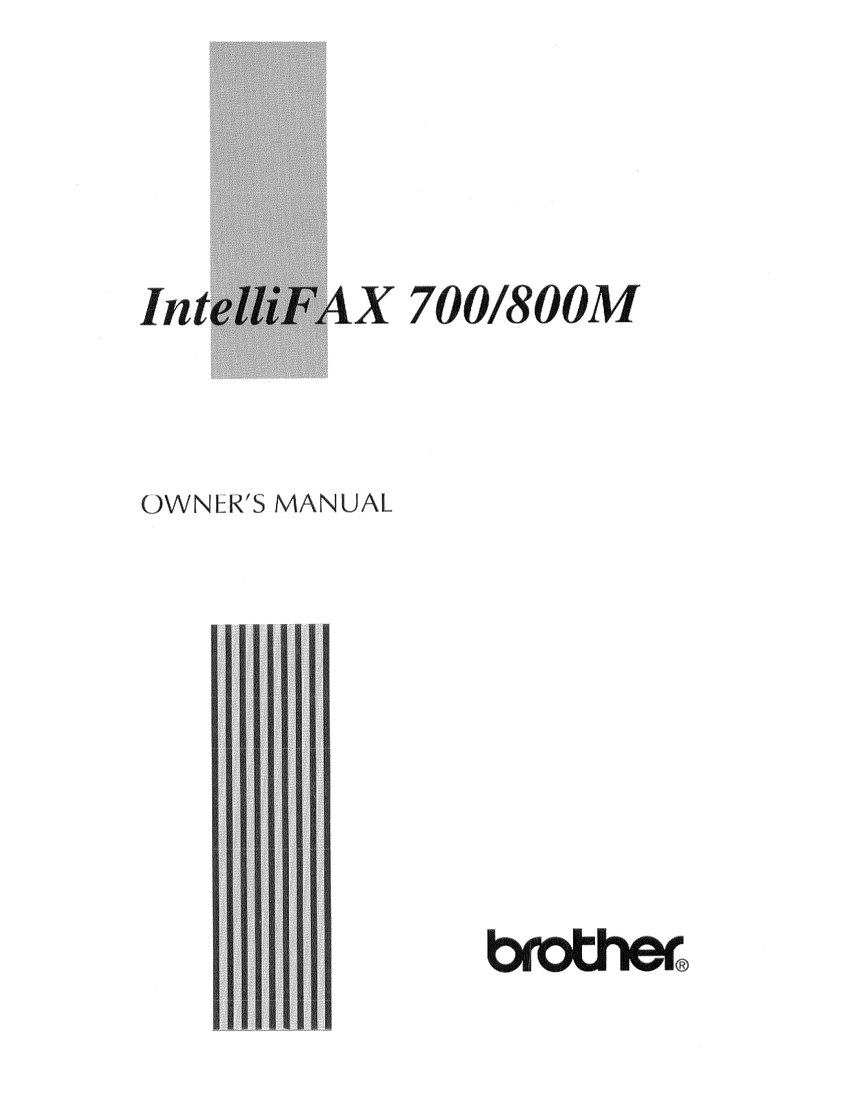 Brother 700-800M User Manual